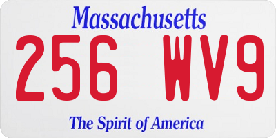 MA license plate 256WV9