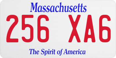 MA license plate 256XA6