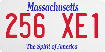 MA license plate 256XE1