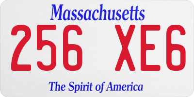 MA license plate 256XE6