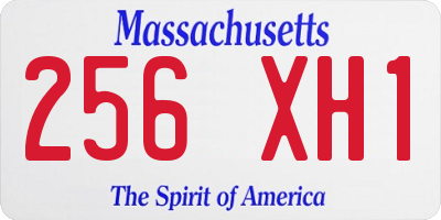 MA license plate 256XH1