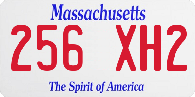 MA license plate 256XH2