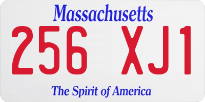 MA license plate 256XJ1