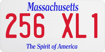 MA license plate 256XL1