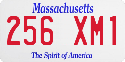 MA license plate 256XM1