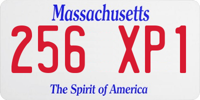 MA license plate 256XP1
