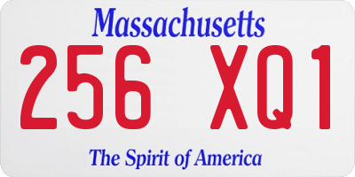 MA license plate 256XQ1