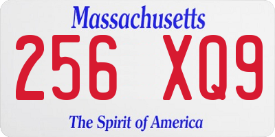 MA license plate 256XQ9
