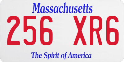 MA license plate 256XR6