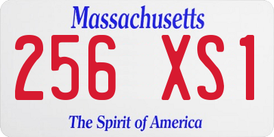 MA license plate 256XS1