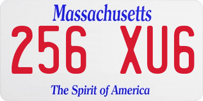 MA license plate 256XU6