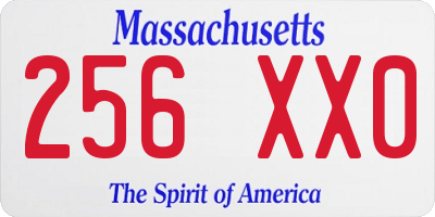 MA license plate 256XX0