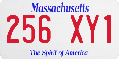 MA license plate 256XY1