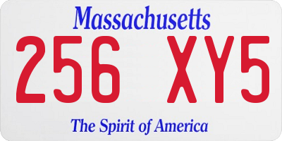 MA license plate 256XY5