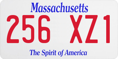 MA license plate 256XZ1