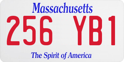 MA license plate 256YB1