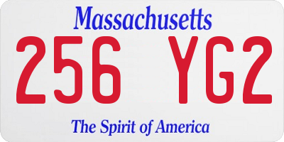 MA license plate 256YG2