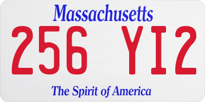 MA license plate 256YI2