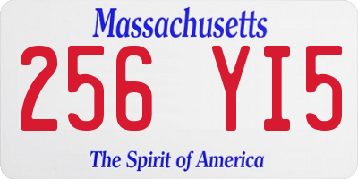 MA license plate 256YI5