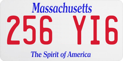 MA license plate 256YI6