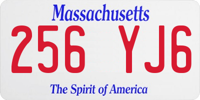 MA license plate 256YJ6