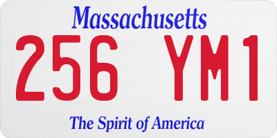MA license plate 256YM1