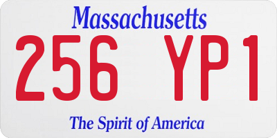 MA license plate 256YP1