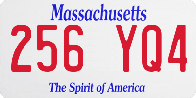 MA license plate 256YQ4