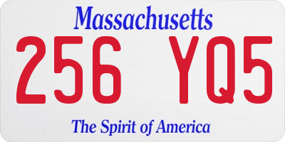 MA license plate 256YQ5