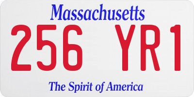 MA license plate 256YR1