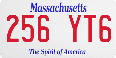 MA license plate 256YT6
