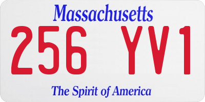 MA license plate 256YV1
