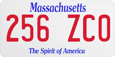 MA license plate 256ZC0