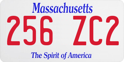 MA license plate 256ZC2
