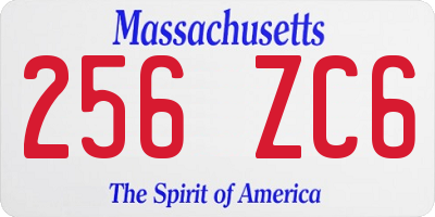 MA license plate 256ZC6