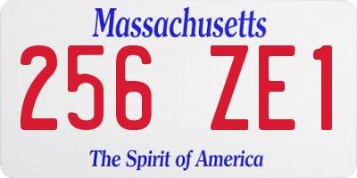 MA license plate 256ZE1