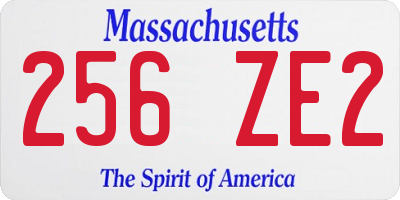 MA license plate 256ZE2