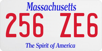 MA license plate 256ZE6