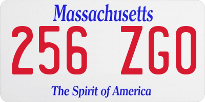 MA license plate 256ZG0