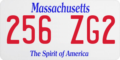 MA license plate 256ZG2