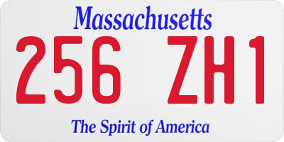 MA license plate 256ZH1