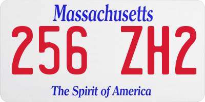MA license plate 256ZH2