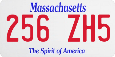 MA license plate 256ZH5