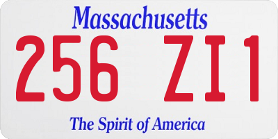 MA license plate 256ZI1