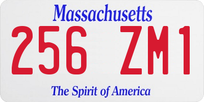 MA license plate 256ZM1