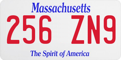 MA license plate 256ZN9