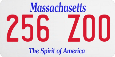 MA license plate 256ZO0