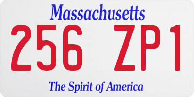 MA license plate 256ZP1