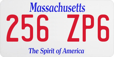 MA license plate 256ZP6