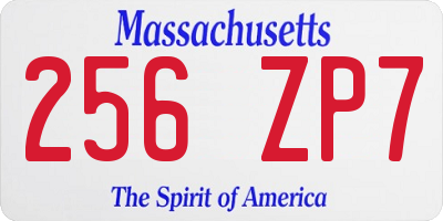 MA license plate 256ZP7